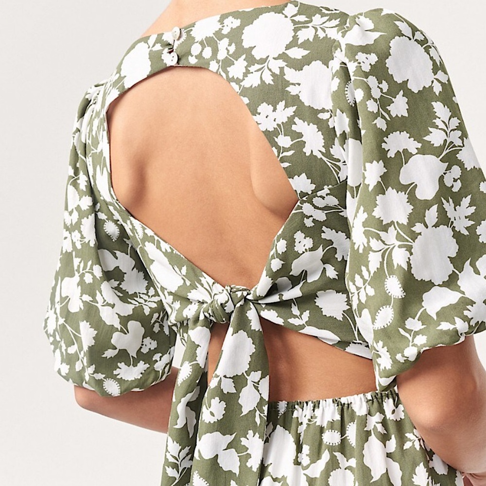 Floral Green Midi Dress